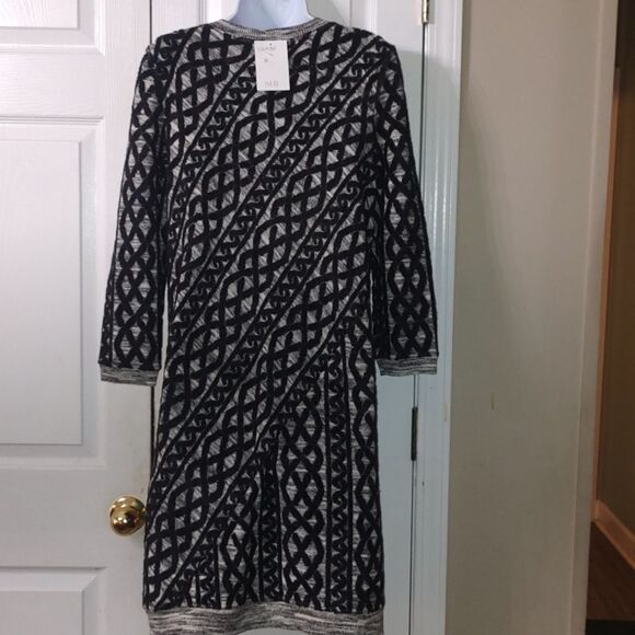 Anthropologie Moth Stitched Tunic Textured Wool Sweater Dress  Sz M NWT - Picture 4 of 7